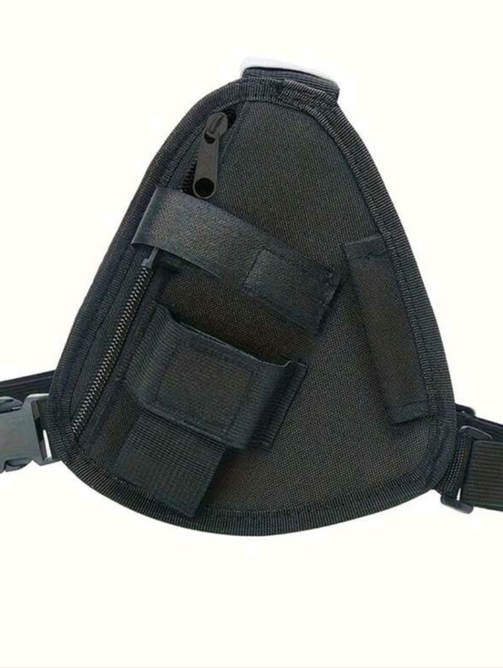 Sleek Black Nylon Crossbody with Pen Slot - Picture 4 of 5